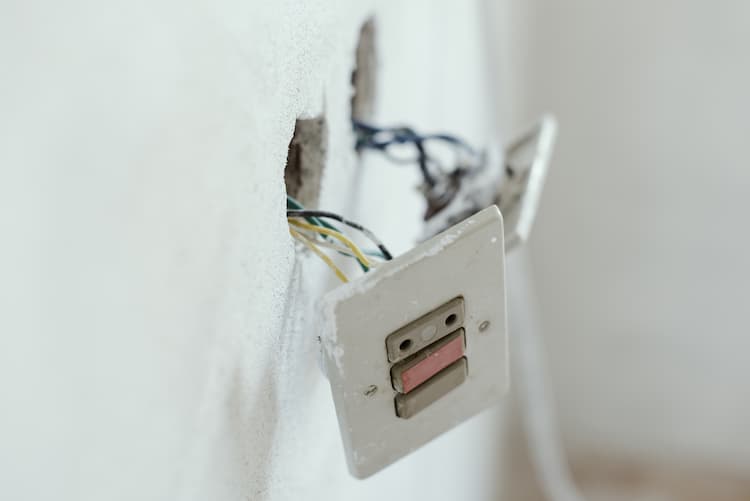 Old sockets and wiring home renovation.